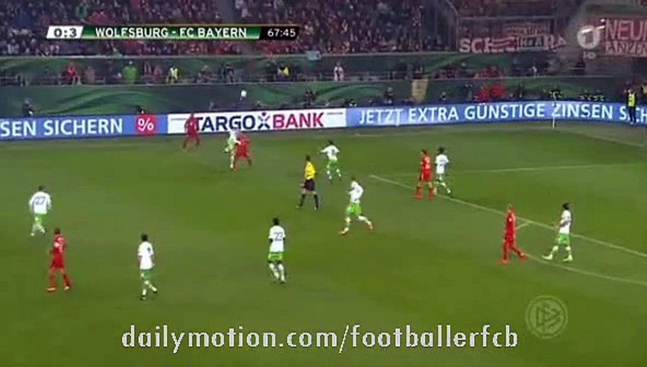 Robben nice header - Wolfsburg 0-3 Bayern Munich - DFB Pokal