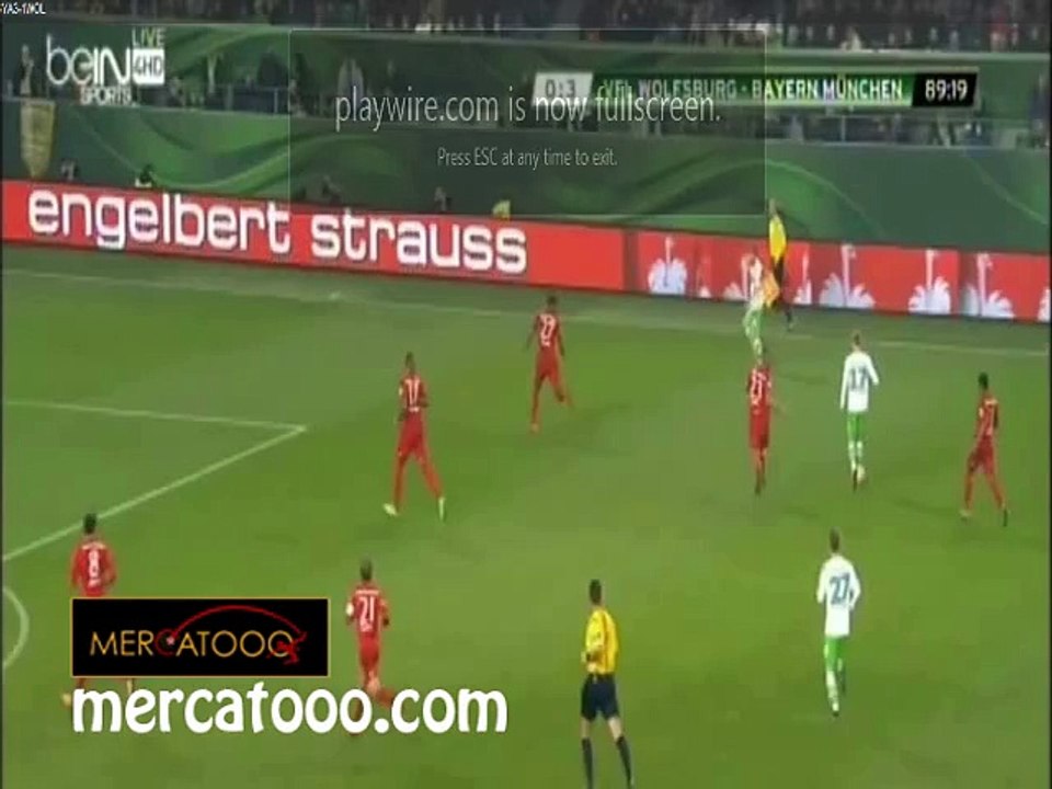 هدف فولفسبورج الاول في بايرن ميونيخ