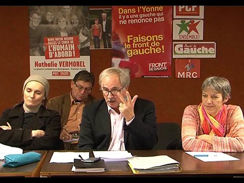 Élections régionales : présentation du programme et de la liste Alternative à Gauche dans l'Yonne