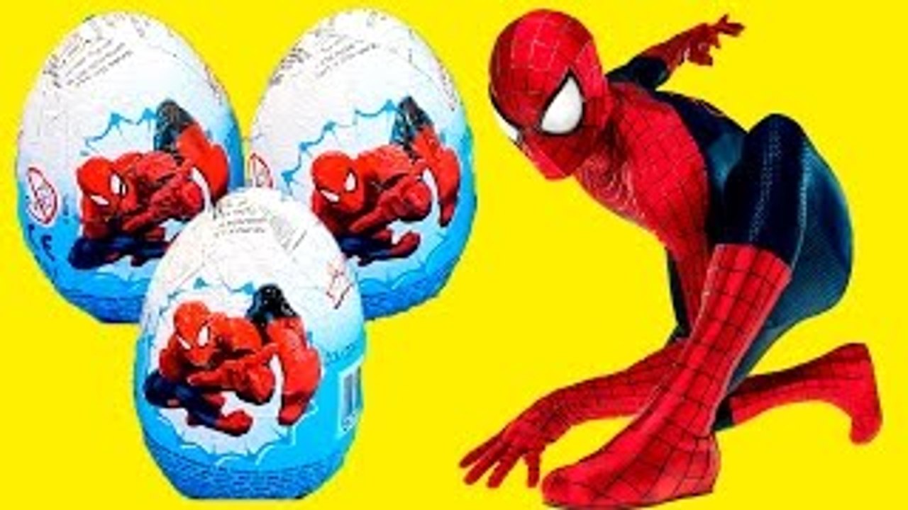 Spiderman surprise eggs toy videos juguetes Hombre araña huevos sorpresa