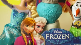 Boneca Elsa Filme Frozen Muda a Cor da Roupa com a Princesa Anna e Boneco Olaf Princesas D