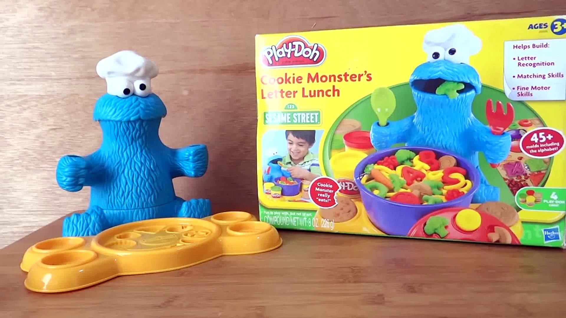 Play Doh Kids Toys Cookie Monster Letter Lunch クッキーモンスター 粘土 Dailymotion Video