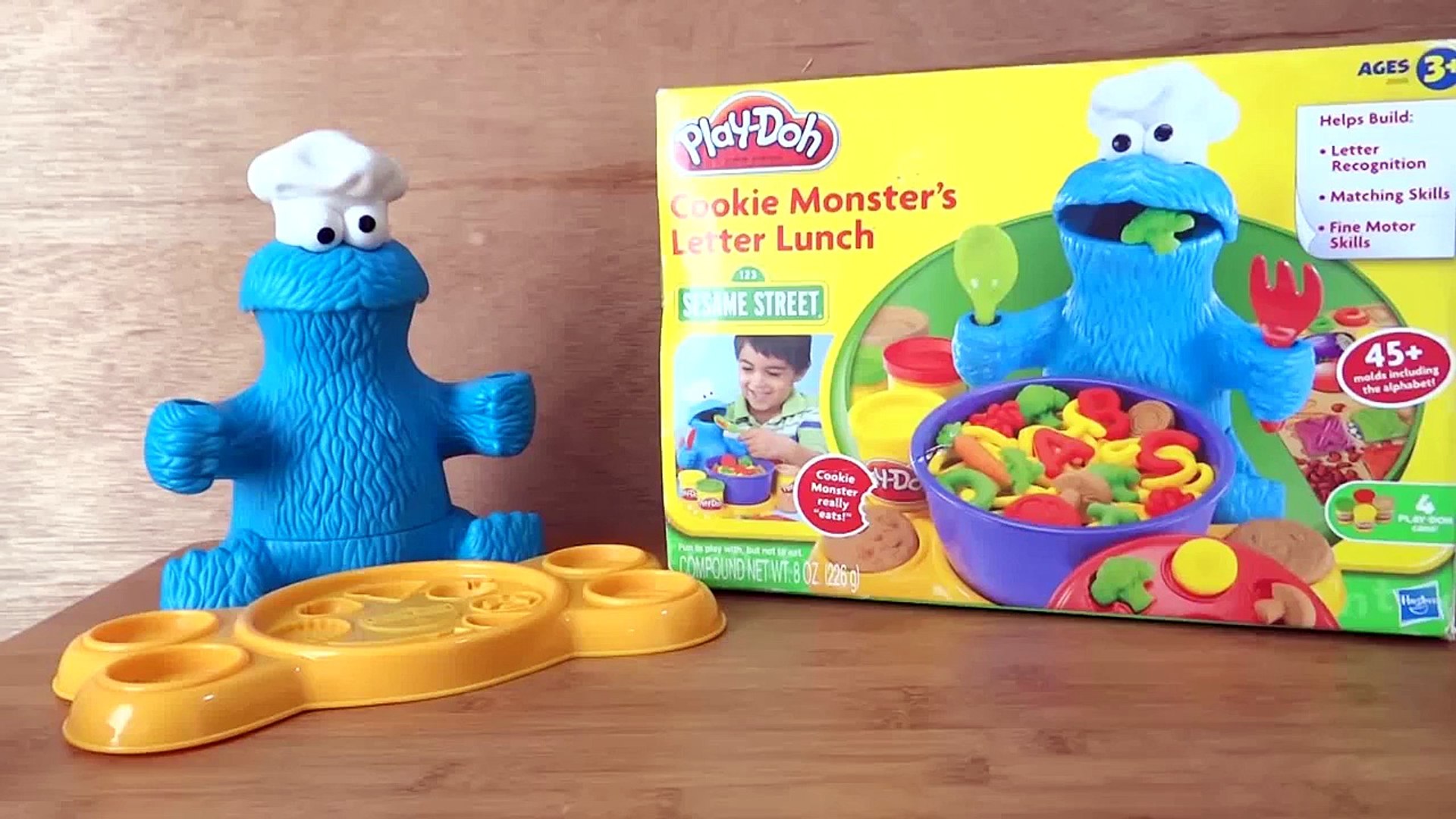 Play Doh Kids Toys Cookie Monster Letter Lunch クッキーモンスター