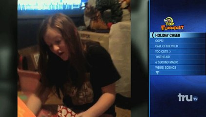 Girl Has Screaming On Christmas