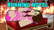 PopularMMOs Minecraft: THE HOTEL IS BURNING! Pat and Jen Mini-Game GamingWithJen