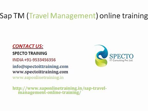 Sap TM(travel management) online training in usa