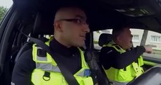 Policemen Making Fun Of Pedestrian Waiting For Green Light