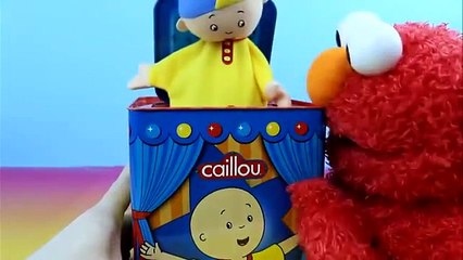 Caillou Jack-in-a-Box Sesame Street Elmo Reviews & Plays with Caillou Toy Just4fun290