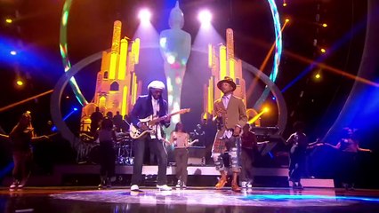 Pharrell & Nile Rodgers perform 'Get Lucky_Good Times_Happy' - BRIT Awards 2014