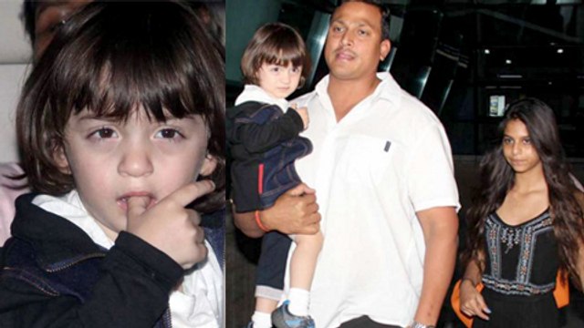 (VIDEO) Spotted: AbRam Khan With Sister Suhana Outside Airport