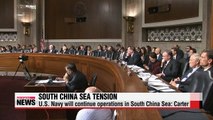 U.S. says it will continue naval operations in South China Sea