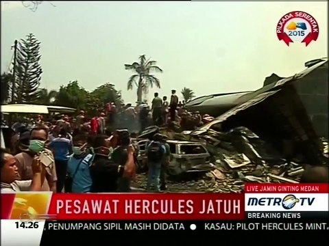 Indonesian military plane crashes