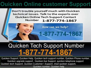 Call Quicken 1 877 774 1867 Quicken help Number