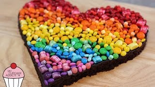 RAINBOW Chocolate Brownies - The BEST Chocolate Brownie Recipe EVER | My Cupcake Addiction