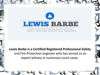 Accident Testimony by Lewis Barbe
