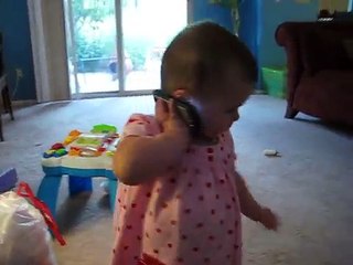 Baby talking on the phone - Funny Babies