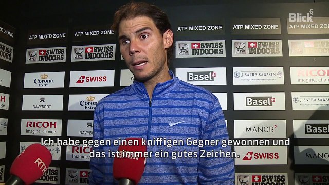 Rafael Nadal's interview after R2 at Swiss Indoors Basel 2015 (in Spanish)
