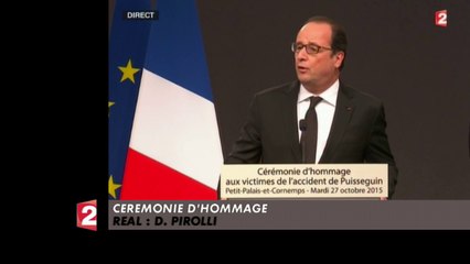 Hommage aux victimes de l'accident de Puisseguin - Le Zapping du 28/10/2015