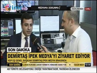 HDP Eş Genel Başkanı Demirtaş İpek Medya Grubu'nu ziyaret etti