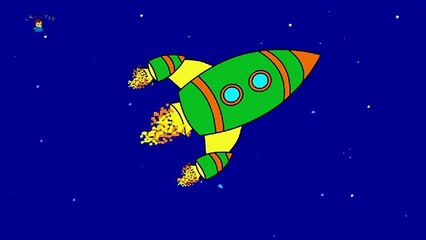 Rainbow Colors Book - Kids Learn Colours - Space Rocket & Balloon! [ ]