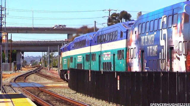 Amtrak Train ride from San Juan Capistrano to San Diego + BNSF & Coaster Trains (August 16