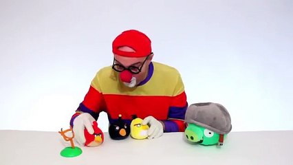 Children's Videos - Car Clown - Angry Birds CATAPULT Pig Game demo