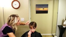Young Justin Bieber Side Swept Haircut // how to cut boys hair