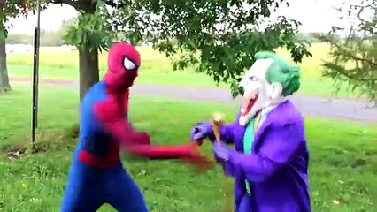 Spiderman vs Joker in Real Life! Superhero Fun & Battle Death Match!