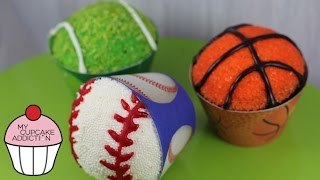 Sports Ball Cupcakes! Basketball | Baseball | Tennis | My Cupcake Addiction