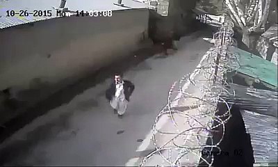 Wall Falling during earthquake (zalzalah) 8.1 magnitude