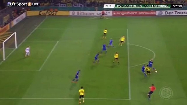 Gonzalo Castro Goal - Dortmund 5 - 1 Paderborn - DFB Pokal - 28/10/2015