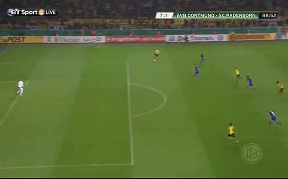 Henrikh Mkhitaryan Goal - Dortmund 7 - 1 Paderborn - DFB Pokal - 28/10/2015