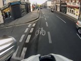 Lucky Escape as Cyclist Clears Pedestrians Only to Crash Into Vehicle