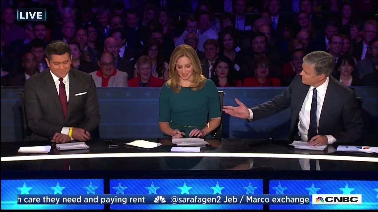 GOP presidential candidates CNBC debate, top group. Full HD. Part 2