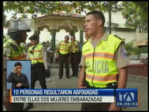 Bomba lacrimógena estalló en la Universidad Estatal de Guayaquil