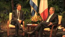 Castro y Renzi fortalecen sus relaciones en La Habana