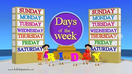 Days of the Week - 3D Animation English Nursery rhyme for children