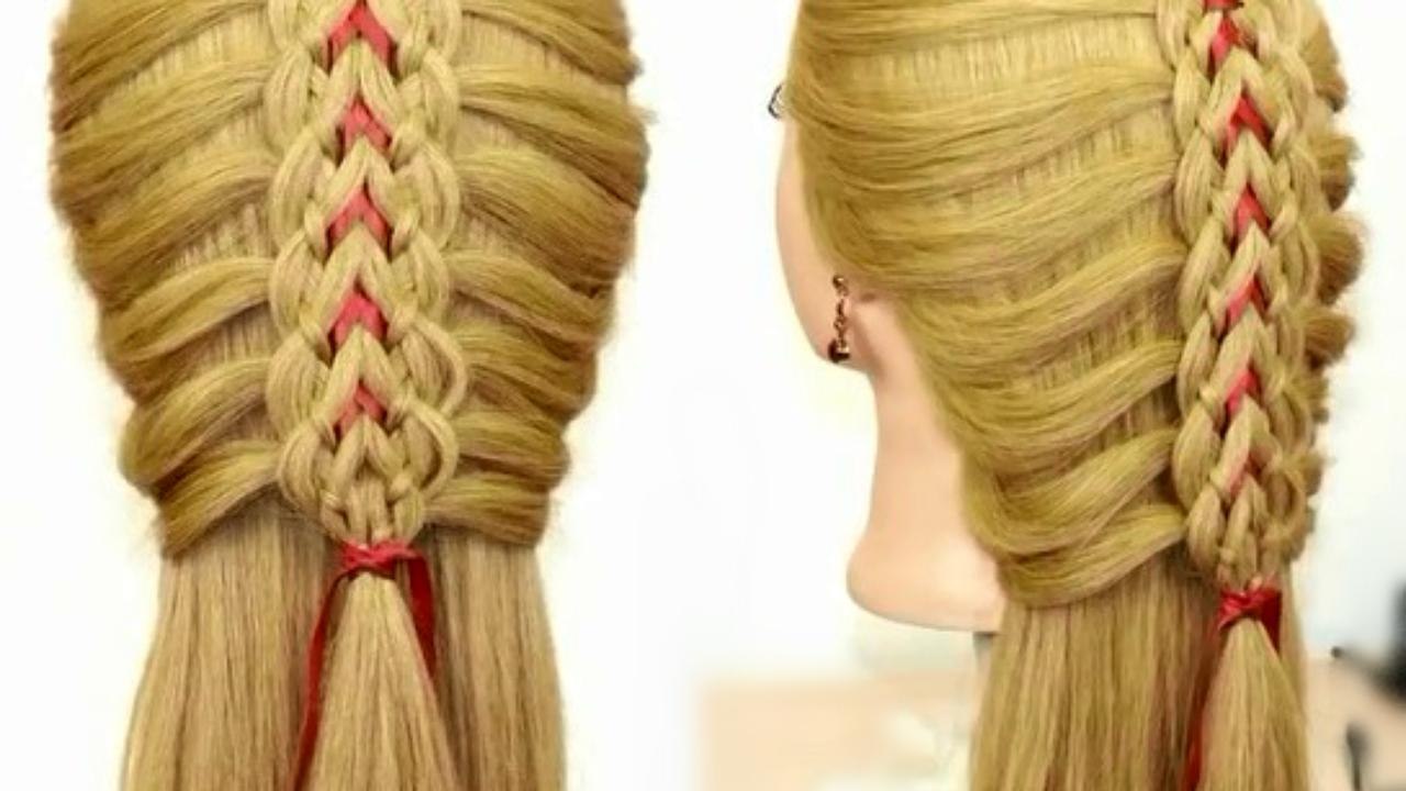 Four Strand Woven Braid Hairstyle Tutorial