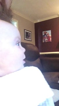 Cute 5mo baby tries to howl with his Dad's two Dogs