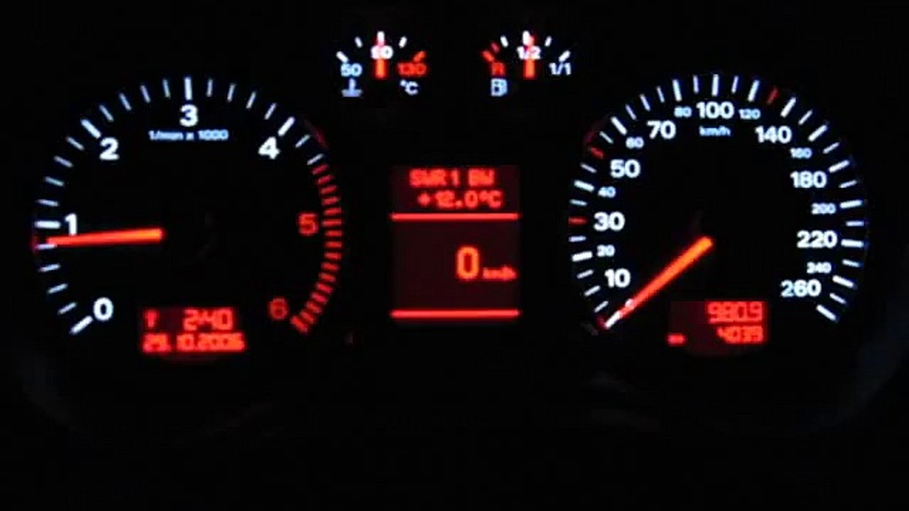 Audi A3 Sportback 1.9 TDI  0-100 km/h Acceleration