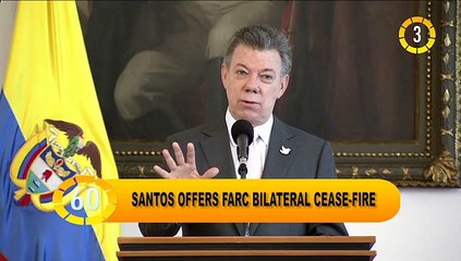In 60 Seconds: Santos offers FARC bilateral cease-fire