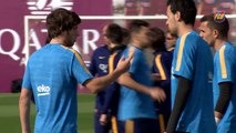 FC Barcelona training session- Recovery to prepare the visit to Getafe