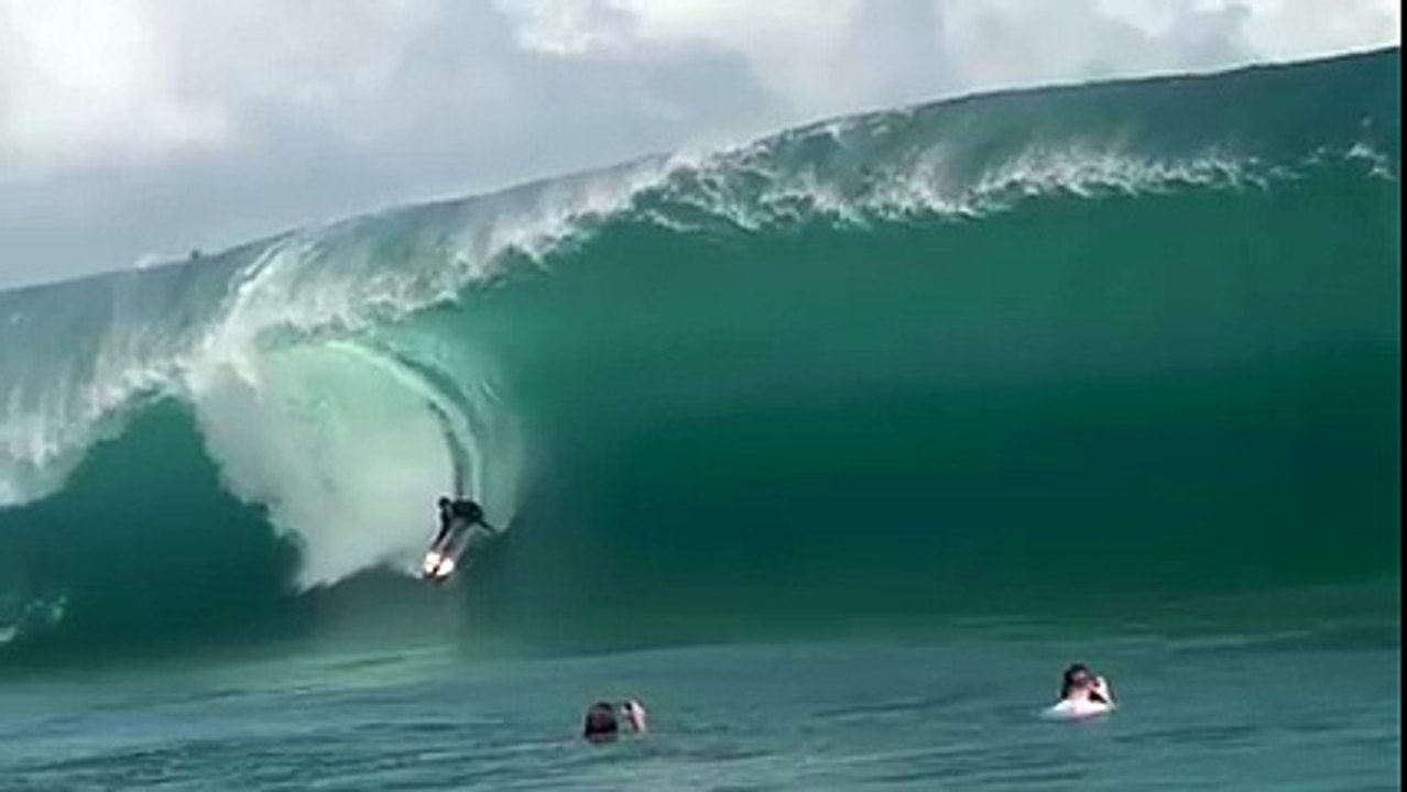Surfing in sea slow motion