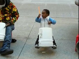 Another street drummers This time Father and Son