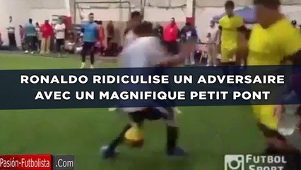 Ronaldo ridiculise un adversaire au futsal avec un magnifique petit pont