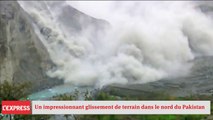 Un impressionnant glissement de terrain dans le nord du Pakistan