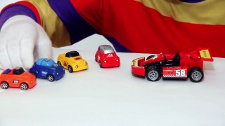 Childrens Toys & Car Clown Racing Car BATTLE! Videos for Kids (автомобиль клоун)