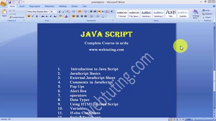 JavaScript full Training in urdu 3