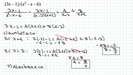 CASO I: FRACCIÓN PARCIAL-MÉTODO ANÁLITICO