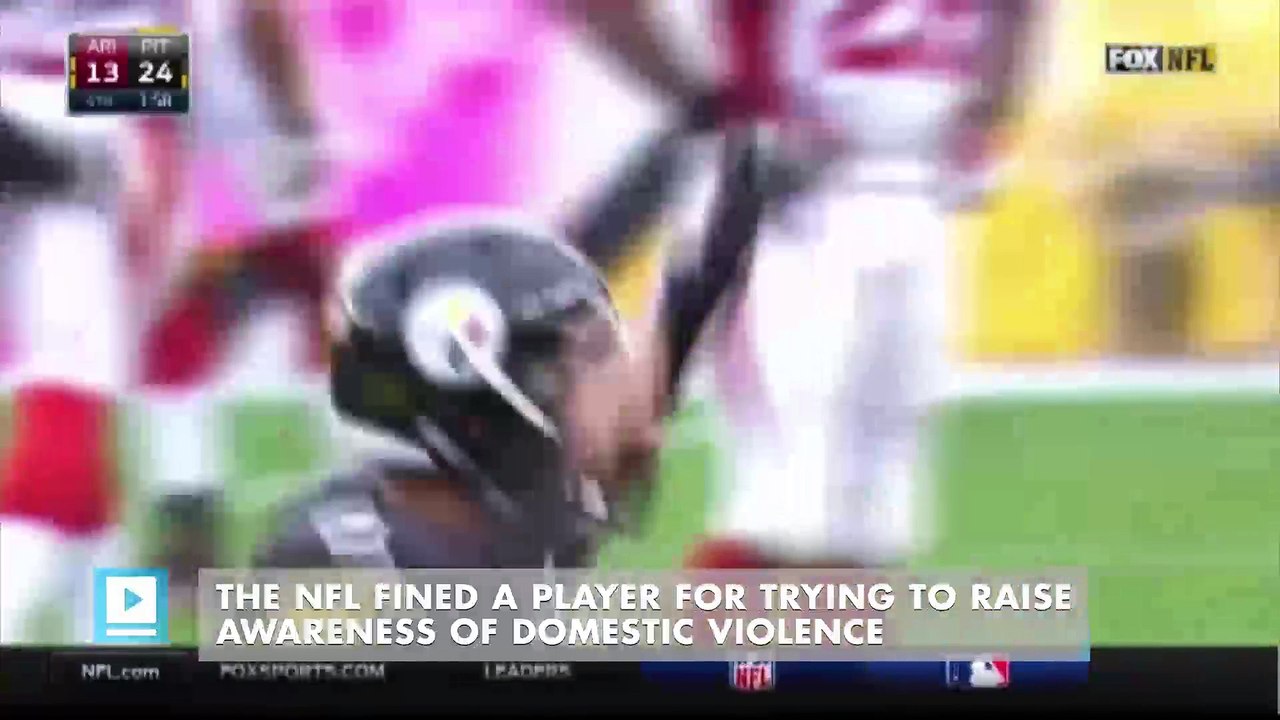 The NFL fined a player for trying to raise awareness of domestic violence